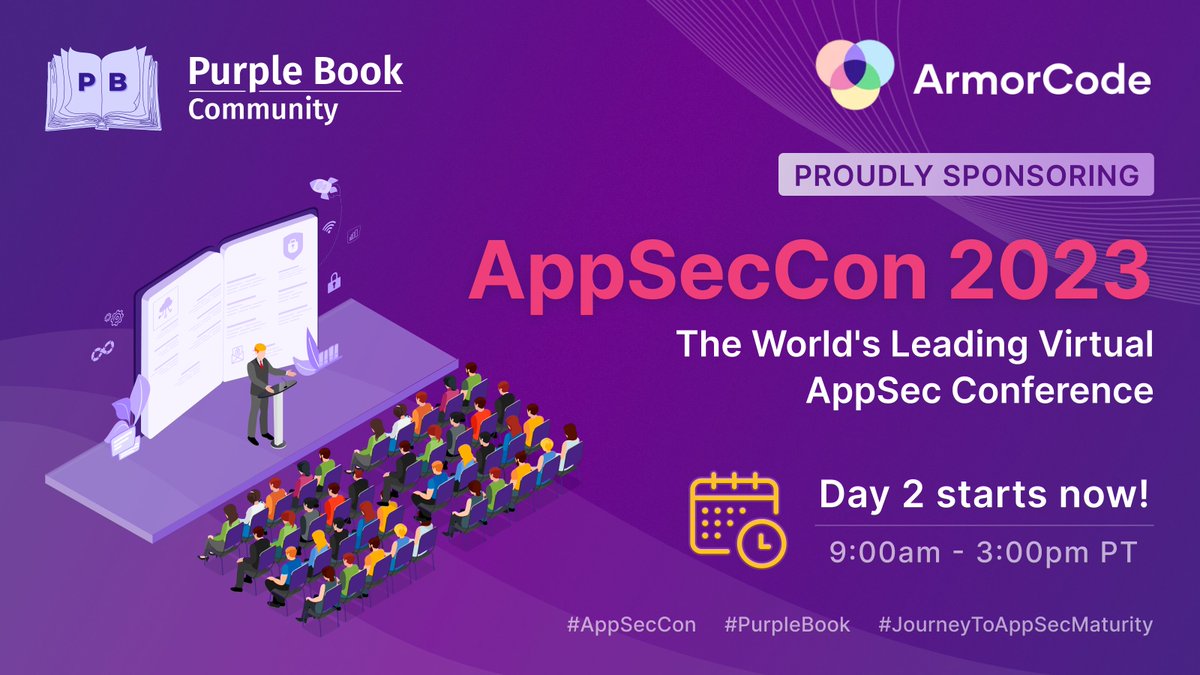 #TFW it's Day 2 at #AppSecCon and you wish there were a Day 3. 

Guess we have to celebrate and learn twice as hard today! Join us in the Purple Lounge with @CommunityPurple starting now! hubs.la/Q01WglqX0