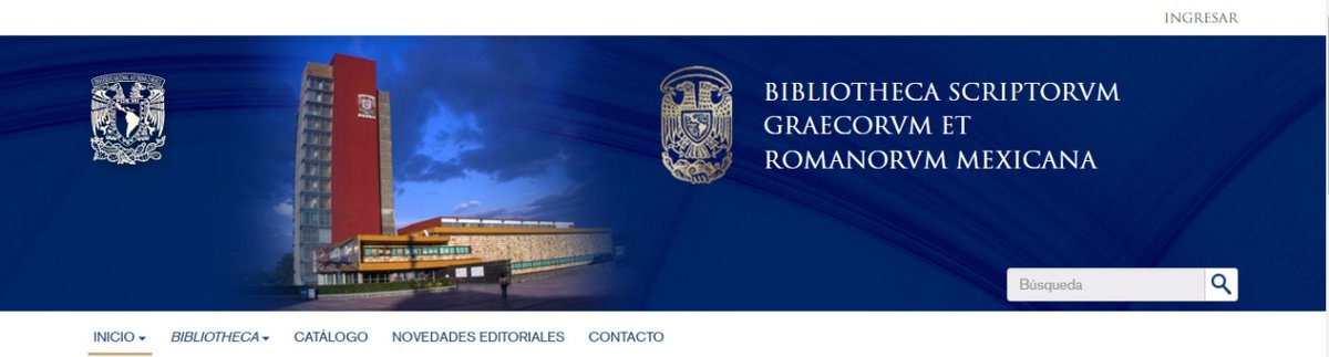 filos_unam's tweet photo. #Consulta
BIBLIOTHECA SCRIPTORVM GRAECORVM ET ROMANORVM MEXICANA
la primera colección bilingüe en el mundo de habla hispana
https://t.co/HHicsQsjwd https://t.co/3aX9NUmlqf