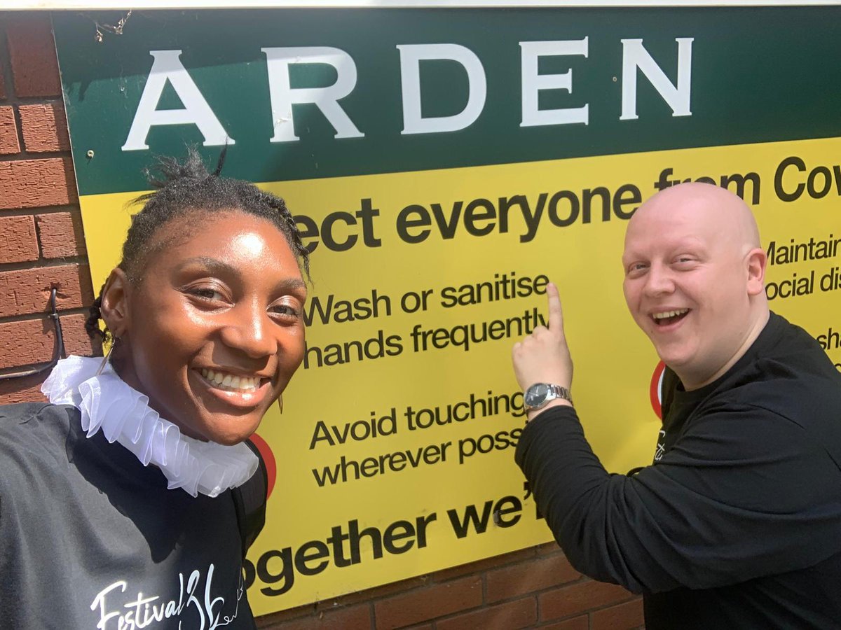 solihullculture's tweet photo. Shireenah and Graham Bard-ing at @ArdenAcademy Thanks for having us! #festival36 https://t.co/e7r5FyoemF