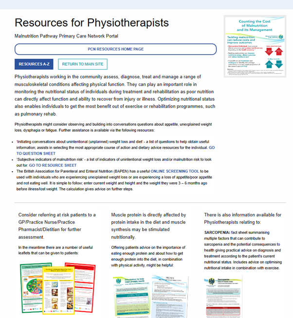 Physiotherapists &amp; Occupational Therapists treat patients with conditions that put them at particular risk of malnutrition such as the frail elderly &amp; those with long term conditions. Check out our new microsite for more information bit.ly/442bCaE