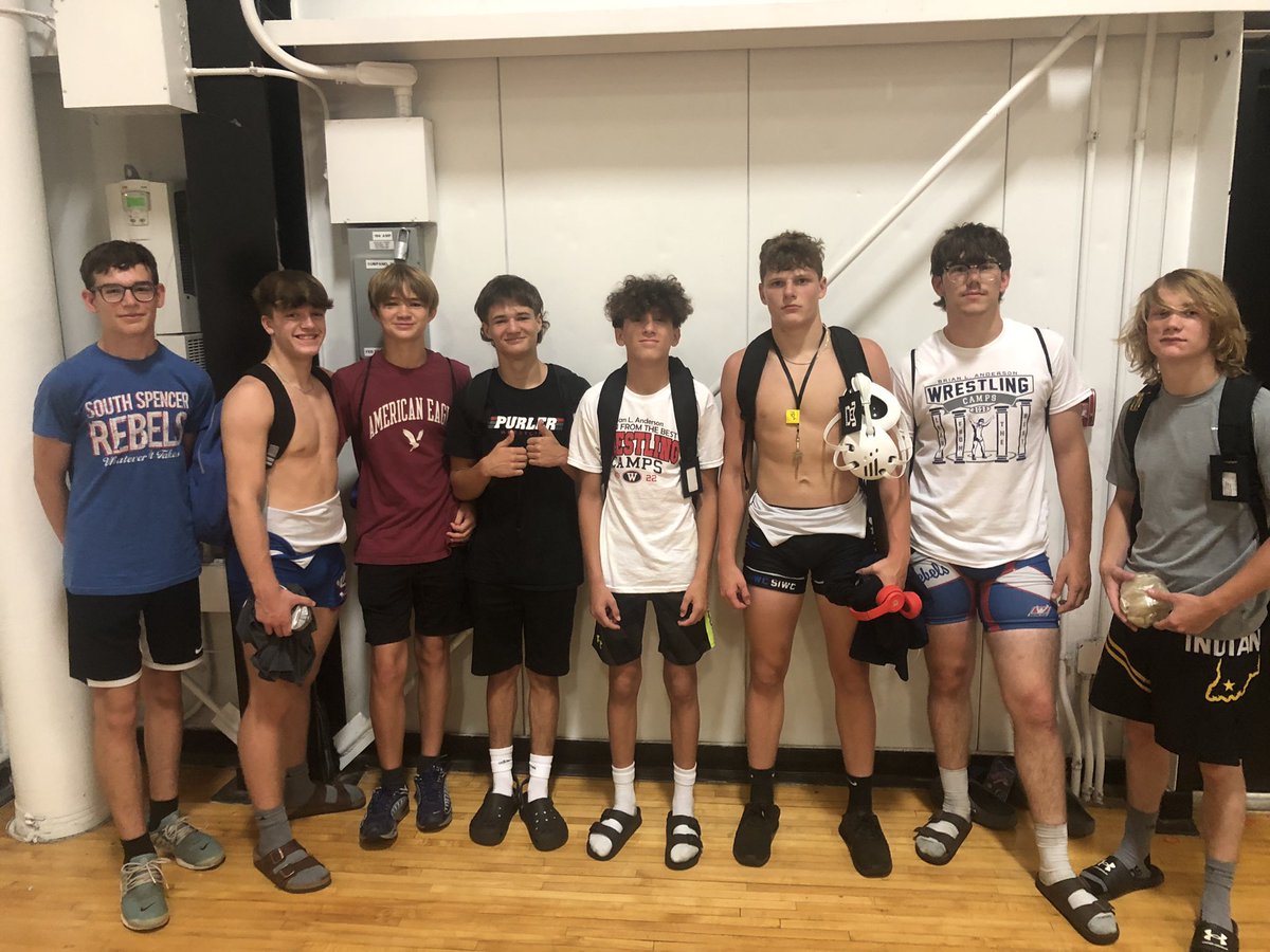 SSWrestle's tweet photo. Rebels had a great week of camp. Amazing technique sessions and tough competition! Thanks to @wabashwrestling for running this camp. Learn From The Best! Let’s Go Rebels!!!🔵⚪️🤼‍♂️💪 https://t.co/NjjeA5xu9i
