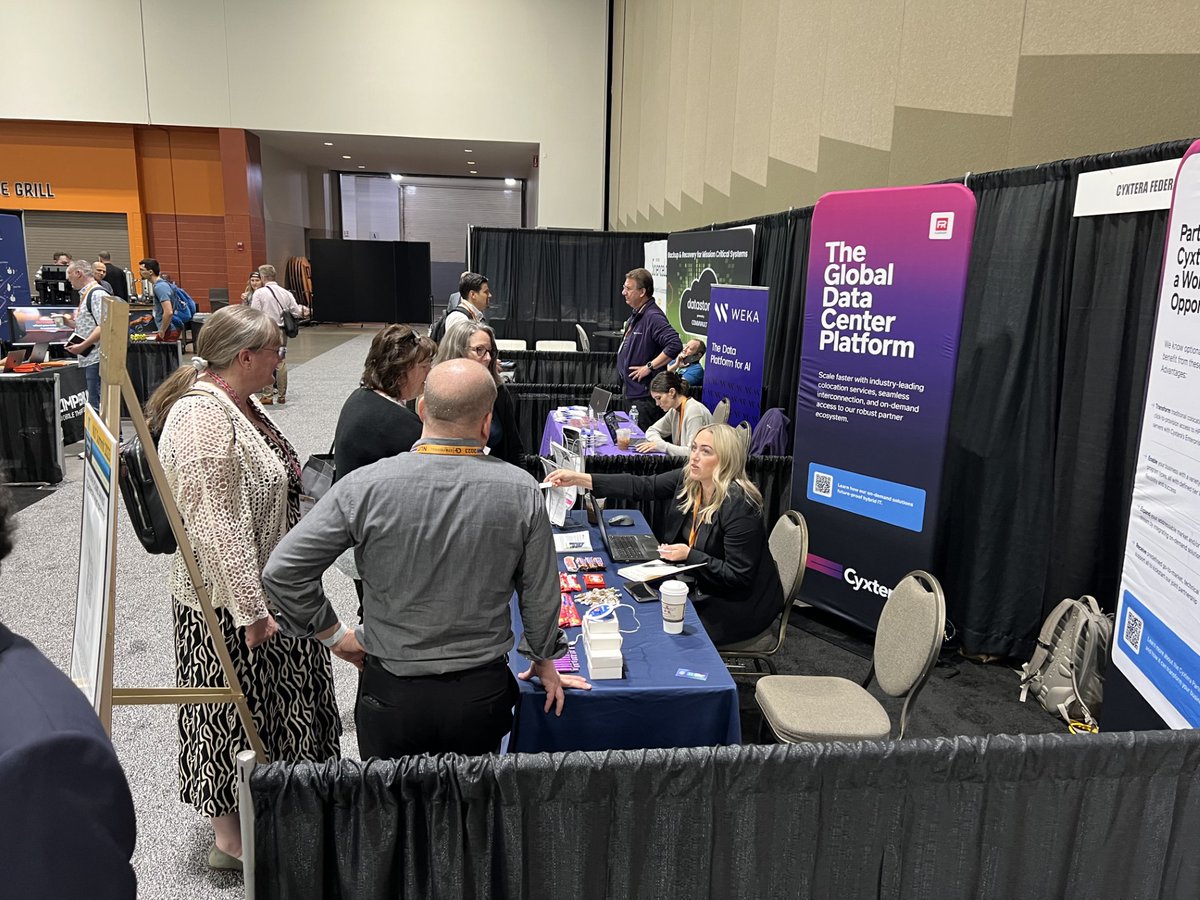 centersquaredcs's tweet photo. Cyxtera’s #federal team is answering the call with GPU-as-a-Service for US Department of Energy labs, federal systems integrators, and other government agencies at #NLITSummit in Milwaukee. Learn more about the Cyxtera Federal Platform at https://t.co/b5FmQ7AnCK https://t.co/4CAzlZ4LS0