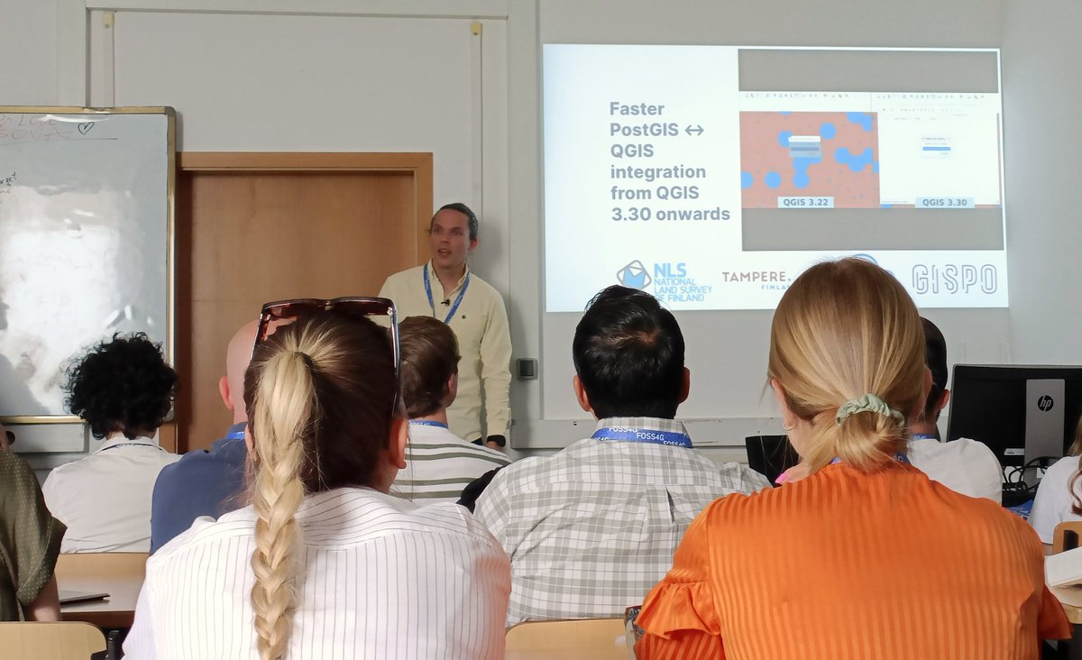 Gispo (@gispofinland) on Twitter photo Our <a href="/SanttuVP/">Santtu Pyykkönen</a> gave a good speech about the lessons learned from successful enterprise GIS implementations with QGIS and Post GIS. Our <a href="/SanttuVP/">Santtu Pyykkönen</a> gave a good speech about the lessons learned from successful enterprise GIS implementations with QGIS and Post GIS.