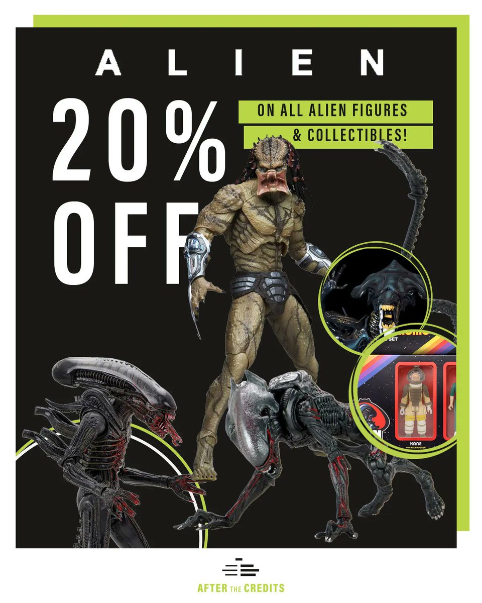 atc_experience's tweet photo. Enrich your collection by taking advantage of our 20% offer on ALL Alien 👽 collectibles store wide! https://t.co/emkwqnYawa
.
.
.
#afterthecredits #atc #alien #collectibles #predator #avp #alienvpredator https://t.co/p1dK1K3GJC
