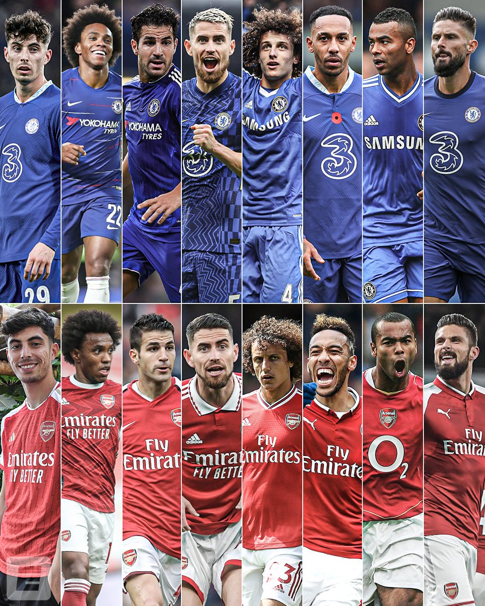 PremierBetZM's tweet photo. 😒 Rivals on the pitch but good partners in terms of transfers! 🤝 

🤔 Of all the transfers between Chelsea and Arsenal, which was the most memorable for you?  

😃 The best transfer 
😡 The worst transfer https://t.co/56wA9KepGK