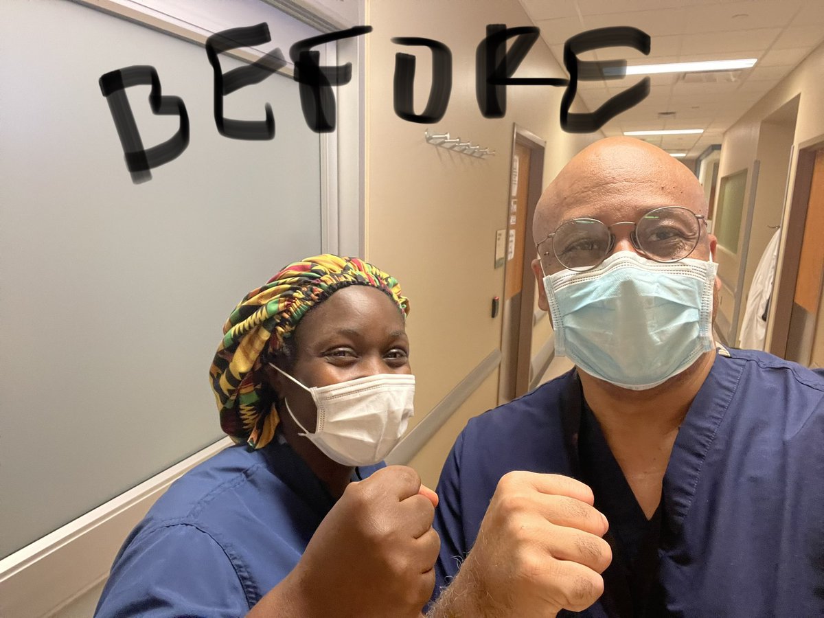 Ladies and gentlemen, say hello to newly minted Interventional Cardiologist, Dr Laurie Femnou (@LMbuntum). It’s been a great year, Laurie. Thanks for all the hard work and best of luck to you. She’s taking her talents to … downtown Dallas, #MethodistDallas. #BeforeAndAfter