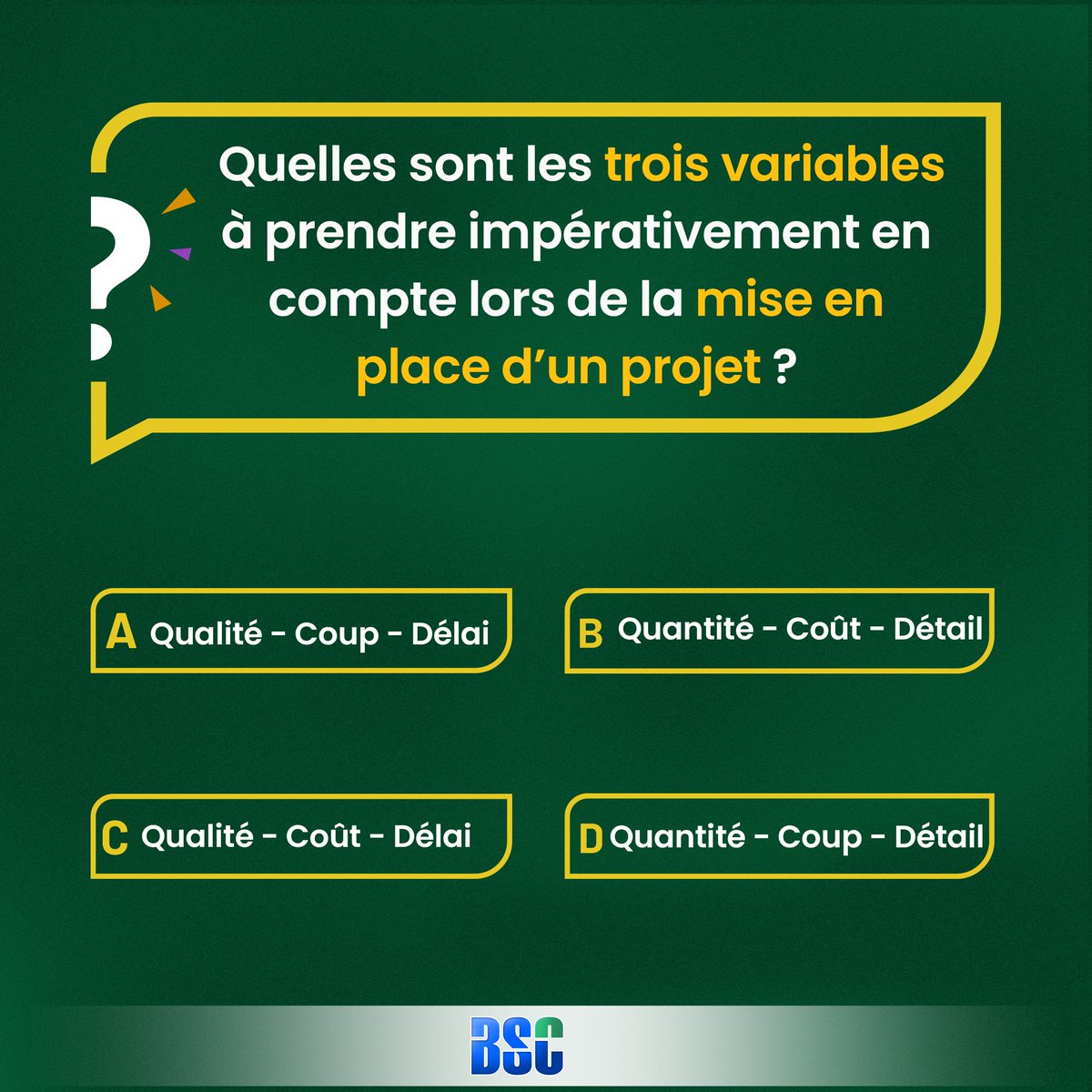 businessSpring3's tweet photo. SPRING GAME 🤔🎮 Selon vous, Quelle est la bonne réponse? Ecrivez ✍la en commentaire. #quiz #gestiondeprojet #business #Businessman #businessplan #succes #success https://t.co/uHRupTIbgI