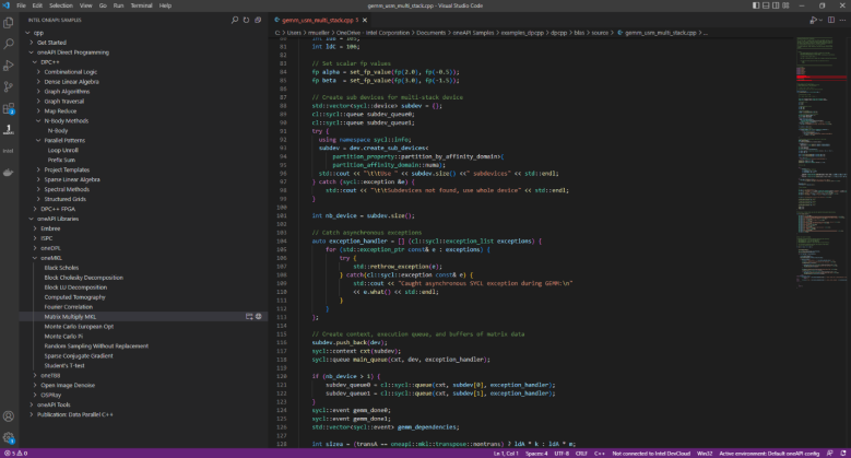 IntelDevTools's tweet image. Intel has deployed resources to create open source, ready-to-use code samples to develop, offload, and optimize multiarchitecture applications. Here, we show you three ways to get started: intel.ly/43StZ1L

#oneAPI #OpenSource #CodeSamples
