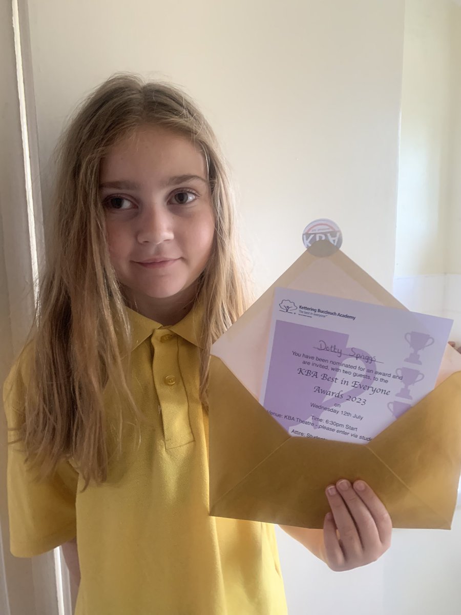 So proud of you darling. We know how hard you try your very best always. Keep being you. Golden reveal for our Dotty who’s been nominated for the KBA Best in Everyone Awards 2023! 👏🏻 <a href="/spriggoooo/">nath spriggs</a> <a href="/GBarratt_/">Miss Barratt</a> @KbaPrimary <a href="/KBuccleuchA/">KBA</a> <a href="/KBAViking/">KBA Viking House</a> <a href="/DrBrookerMaths/">DrBrookerMaths</a> <a href="/MrsONeillKBA/">Angela O'Neill</a>
