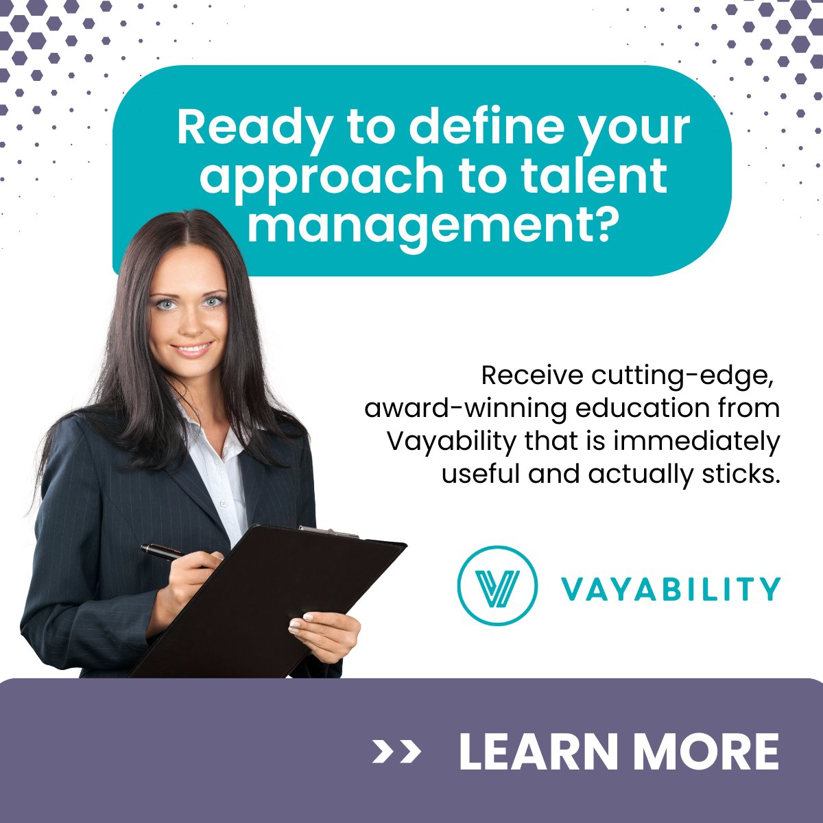 vayability's tweet photo. Ready to redefine your approach to talent management? Vayability focuses on critical behaviors &amp; attitudes to drive success while delivering key insights for optimal hiring and team development: https://t.co/iphVHt8MaC

#VayaGroup #Vayability #TalentDevelopment #DataDrivenSuccess https://t.co/Bd05EvOpGY