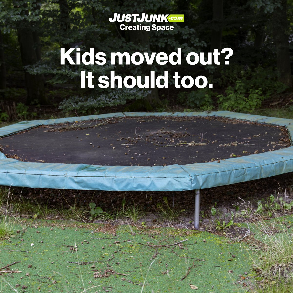 JustJunk's tweet image. Say goodbye to the days of rusting trampolines and say hello to a wide-open yard. At JUSTJUNK, we believe in reclaiming your space. Book JUSTJUNK online today: justjunk.com/book #ReclaimYourSpace #JUSTJUNK #CreatingSpace