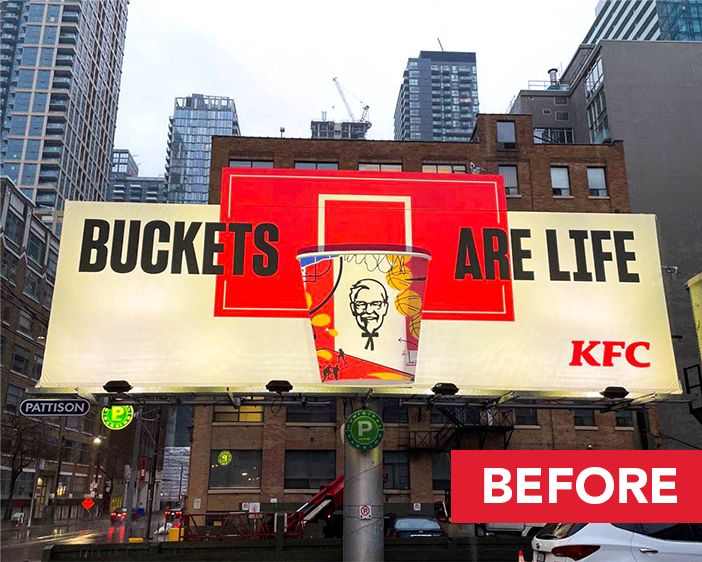 mediaresources's tweet photo. Our latest creation for @kfc_canada in the heart of Toronto!
Supplied and installed a 14' x 48' superboard for @pattisonoutdoor To add onto this finger-lickin-good project, we constructed, modiefied & 3D printed a life-size Colonel Sanders ππ
#superboard #KFC #flexface #3D https://t.co/HYeUUZ9mWr