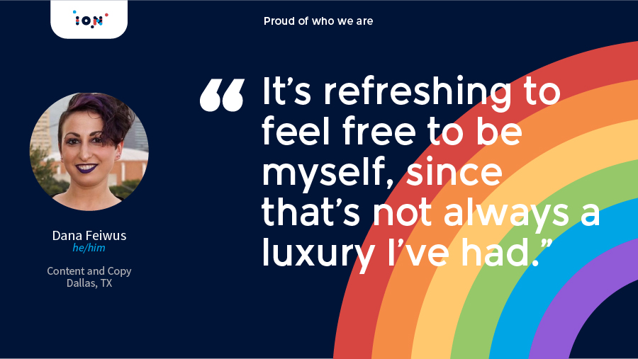 This Pride month, we’re letting our proud employees’ voices shine brightly. #Proudofwhoweare #Pride #Pridemonth #Pride2023 #PrideatION