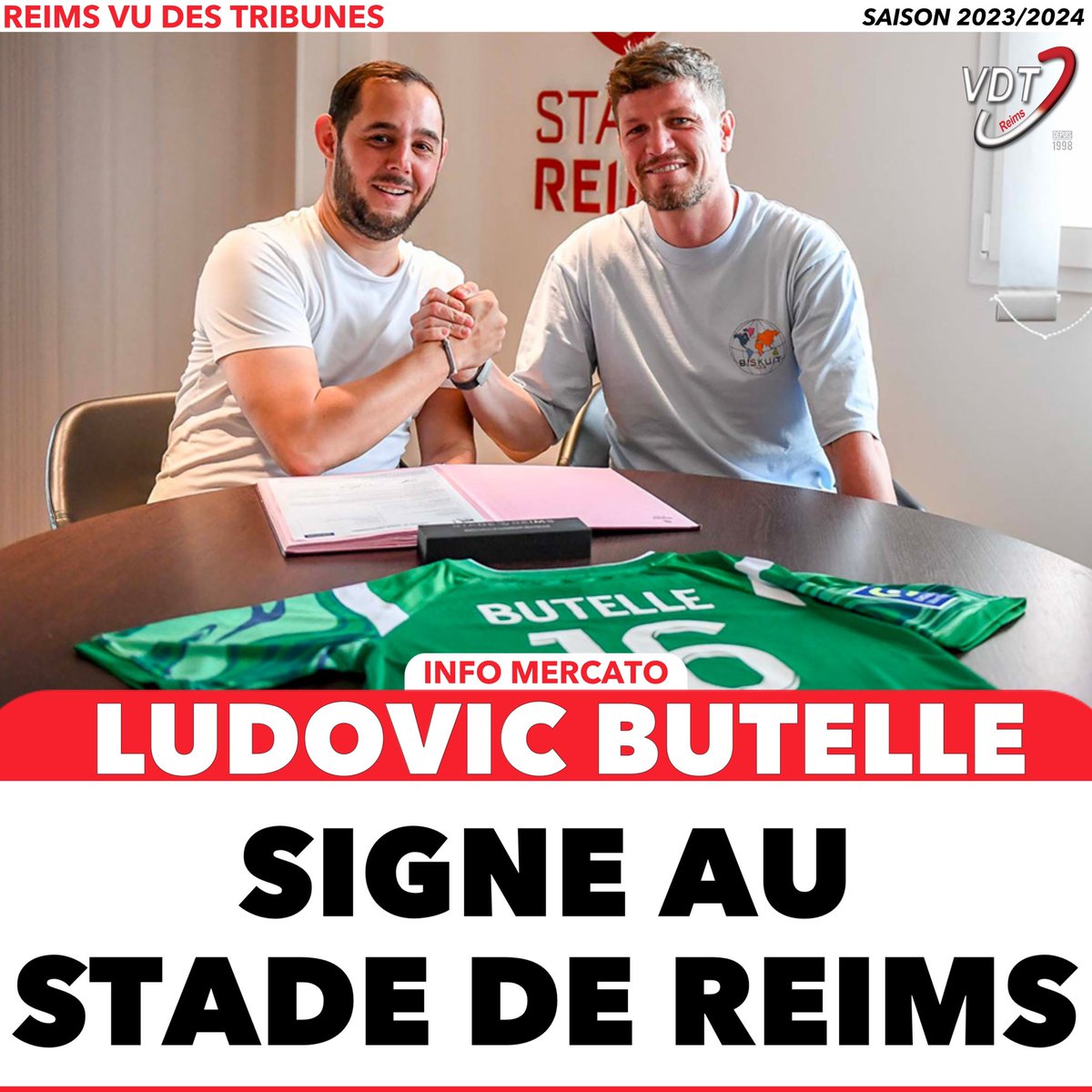 reimsvdt's tweet photo. 🔴⚪️ Info Mercato 

➡️ Ludovic Butelle est un joueur du Stade de Reims pour 1 an !

Bienvenue Ludovic 😌

À lire 👉🏻 https://t.co/gTMNat9EZK https://t.co/bgVtdXXA0K