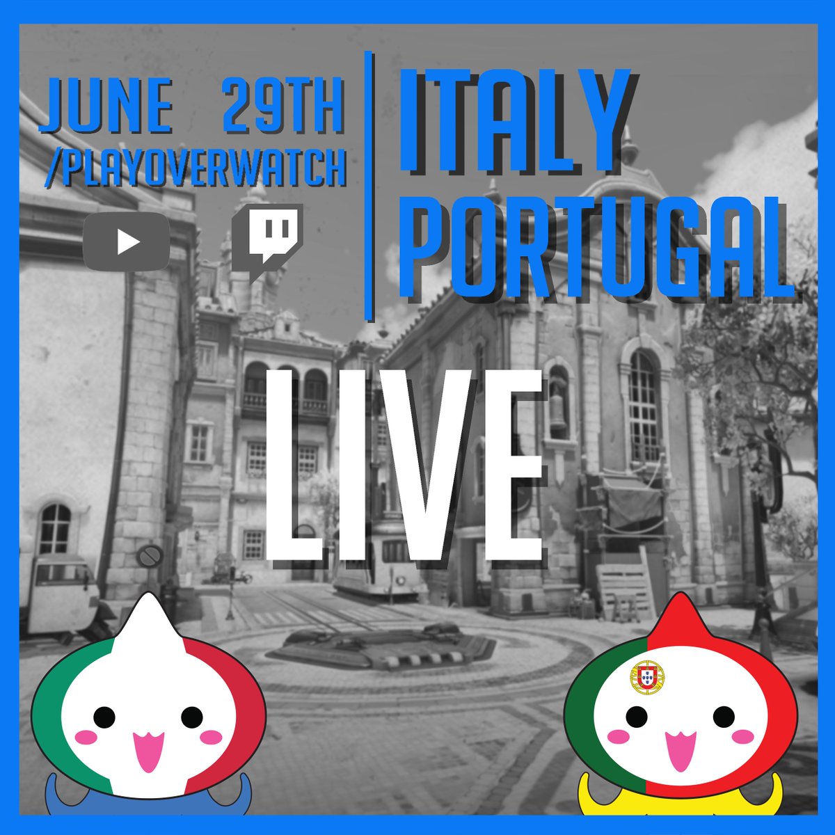 We're back!
It's 🇮🇹 VS 🇵🇹 time!

I nostri Azzurri sono ora LIVE nel match che li vede contro il Portogallo: get ready for some real FIRE🔥

▶️youtube.com/watch?v=6MnYPx…

💙GLHF❤️

#OWWC2023 #TeamItaly #SetSail