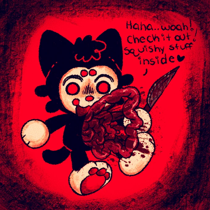 would y'all be interested in stickers/other merch of this ALT? he a stinky kitty 