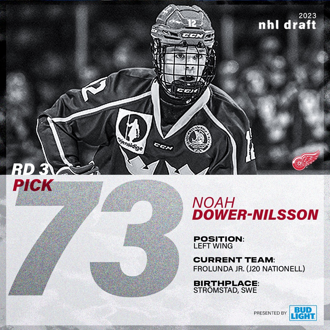 DetroitRedWings's tweet photo. Hello, Noah! #DRWDraft https://t.co/G5bizJVd3l