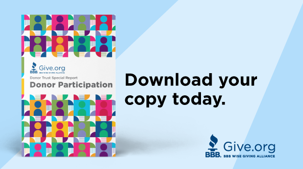 Are you concerned about the decline in American households giving to charities? Find out why people say they stopped contributing in our NEW Give.org Special Donor Trust Report: Donor Participation: rb.gy/bgk0l