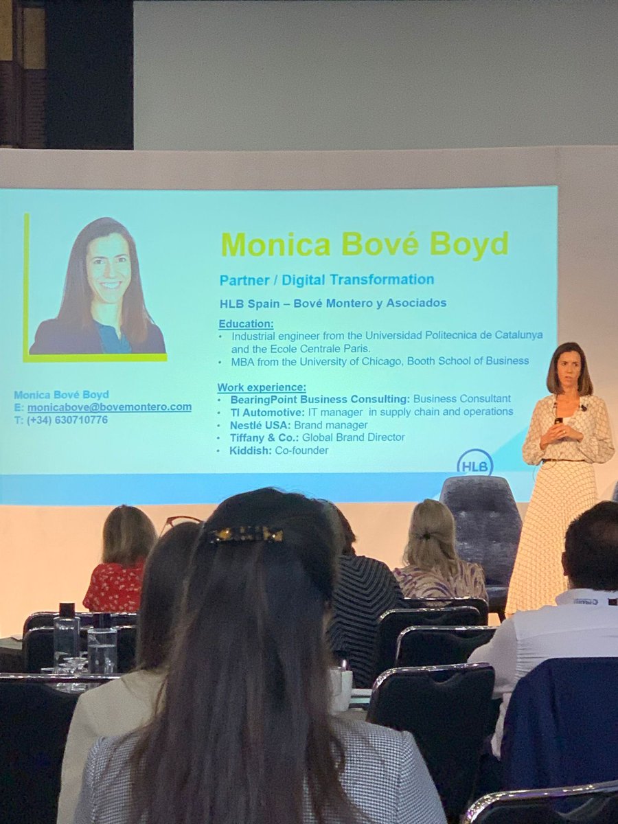 Monica Bove Boyd from HLB member firm Bove Montero y Asociados taking to the stage to speak about innovating to prosper at the #IAFA23