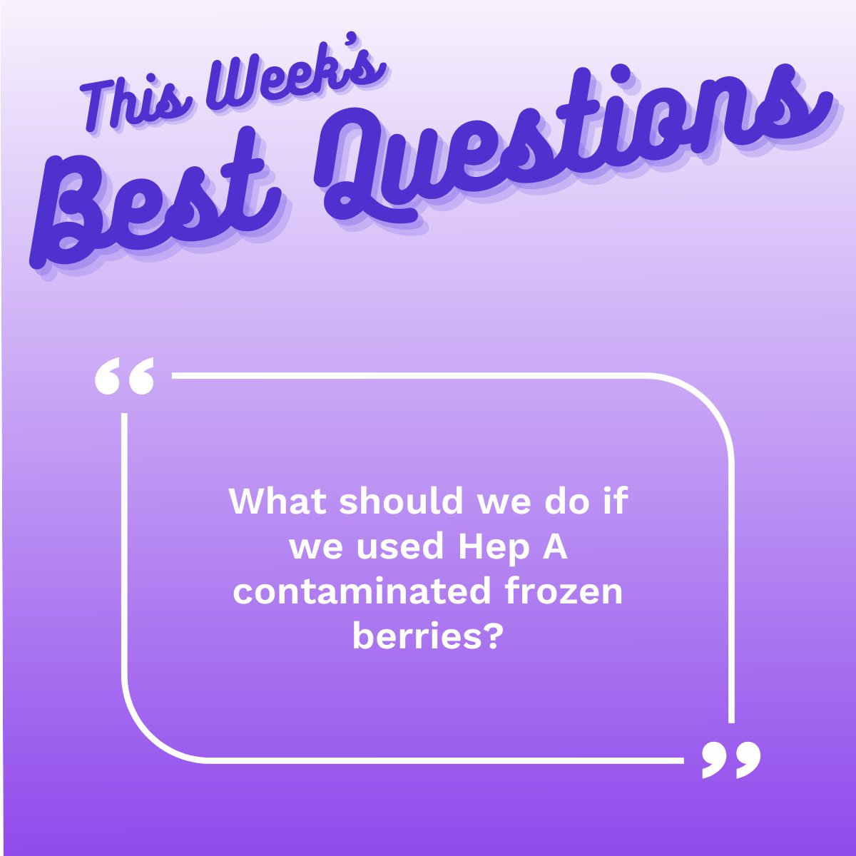 Check out the answers to This Week's Best Questions and other pertinent workplace health information on our blog: bit.ly/44phV84