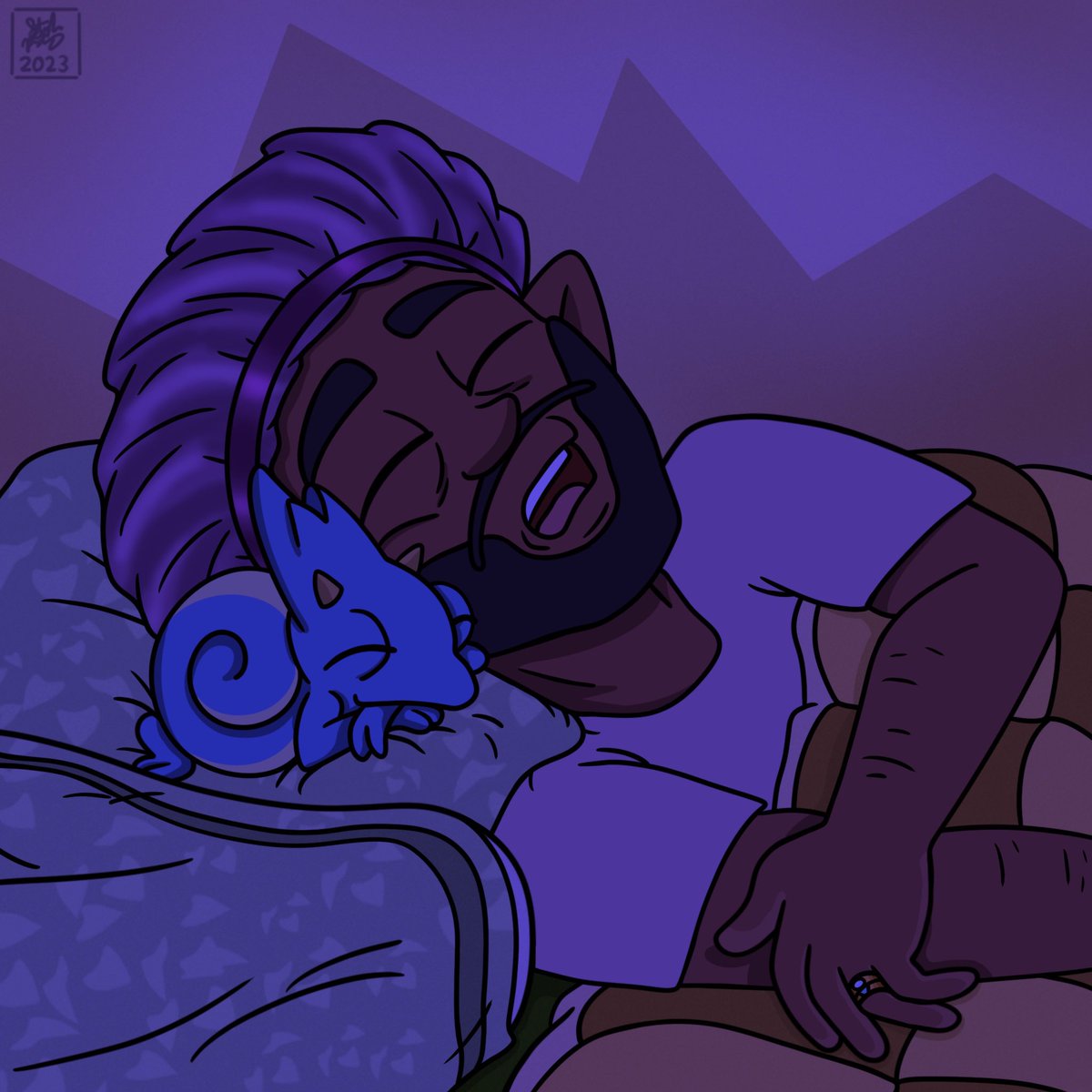 sapphic_kiwi's tweet photo. Gus Week Day 4: Emmiline
•
brand-new dad gus tholomule-porter fast asleep with his beloved palisman by his side 🩵🩵
•
#gusweek2023 #gusporter #TheOwlHouse #emmilinebaileymarcostimo https://t.co/3WF7LyUq0l