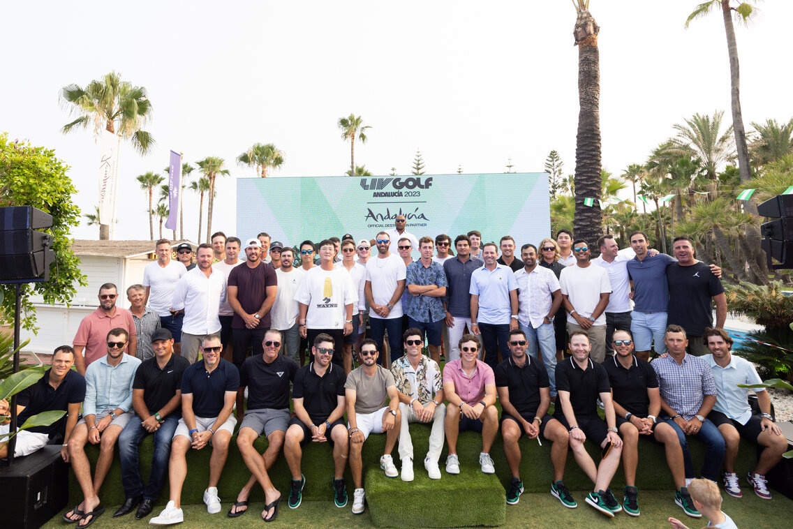 We're all excited and ready to play Valderrama! Hoping for a great week!! Don't forget to show your team colors. GO ACES♠️!   Merch is available online at LIVgolf.com <a href="/livgolf_league/">LIV Golf</a> <a href="/4AcesGC/">4 Aces GC</a>
