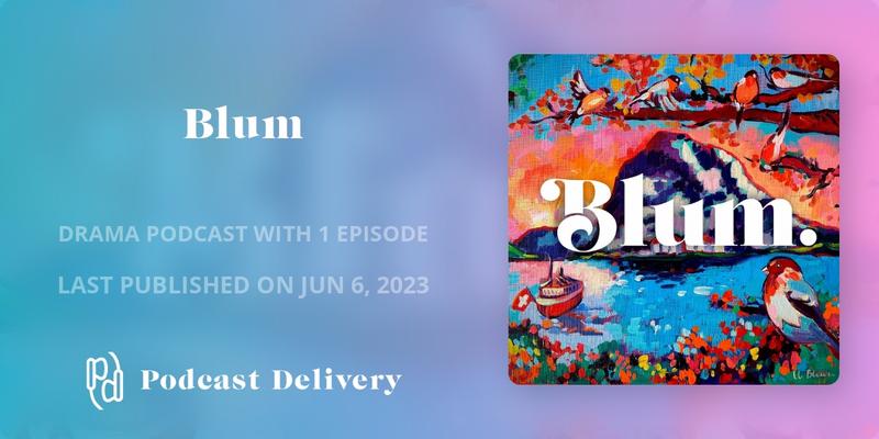 Dive into the mysterious world of Blum as journalist Emma Clark unravels the enigma surrounding the disappearance of Art History student Clara Torres &amp; avant-garde painter Ursula Blum. Join the captivating journey to Switzerland &amp; uncover secrets hidden for years #podcastdelivery