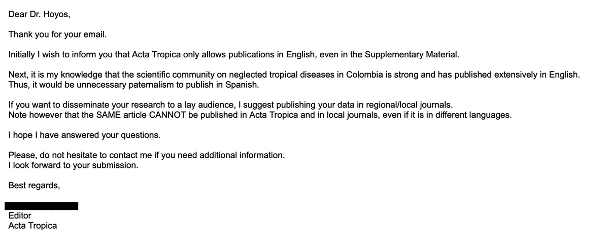 I recently heard that someone had asked PloS One to add suppl. material in spanish, as their research would be of particular use to health workers in Latin countries. The journal said no to bilingualism in the article, not even as sup. mat.Similar experience, but with Acta Trop.