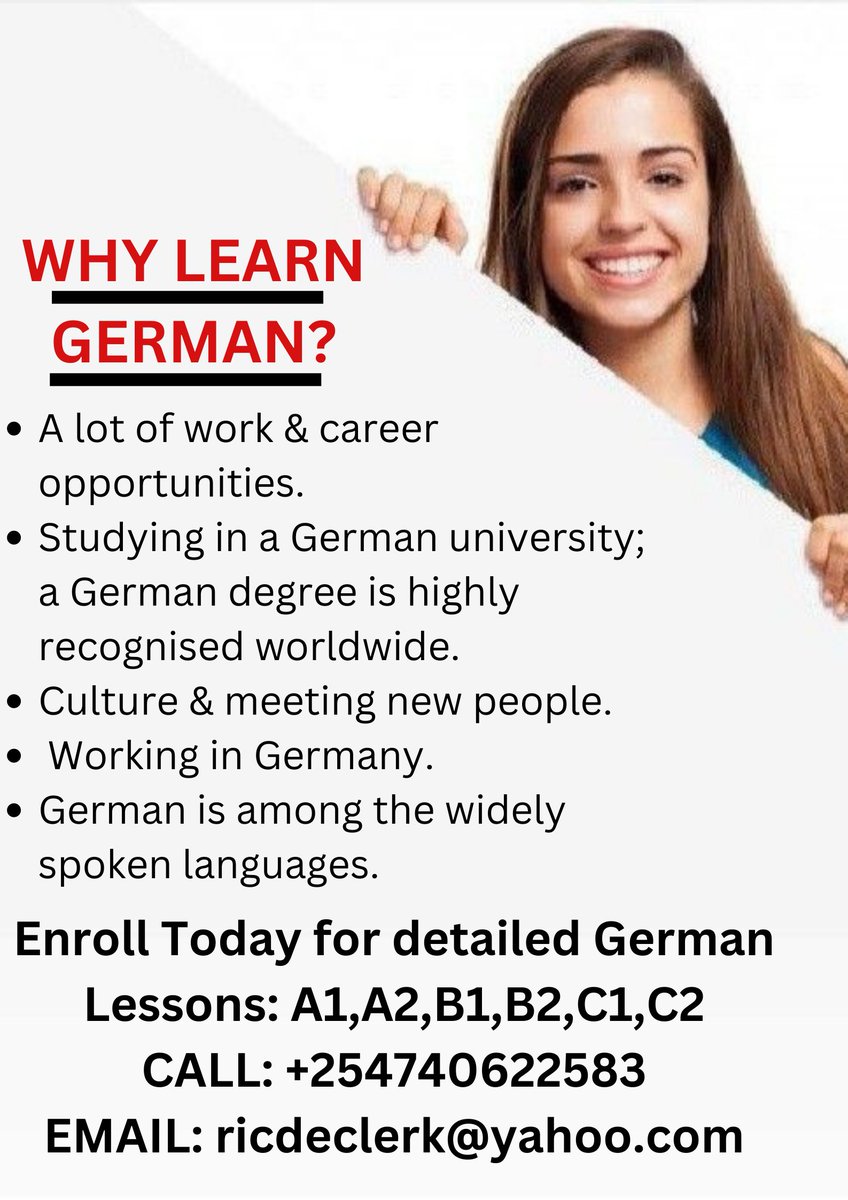 learnguagestuto's tweet image. Why Learn German? | Enrolments for German classes ongoing from the details provided below: #learngerman #germanlessons #germanlearning #germanclasses #deutschlernen #EnrollNow #emeutes #thursdayvibes