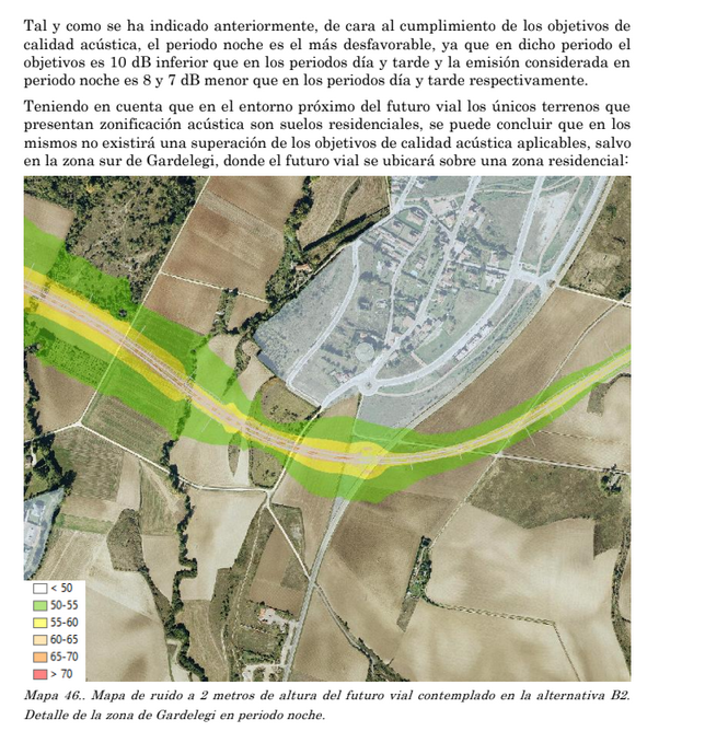 guilleaer's tweet photo. @vitoriagasteiz @BeaArtolazabal En Goikolarra ya sufrimos el ruido que causa la A-2124 atestada de camiones y coches a velocidad descontrolada. Ojo con las propuestas B1 y B2 que empeorarían claramente la situación como reconoce el informe @arelegi https://t.co/j0QRdo6f5D