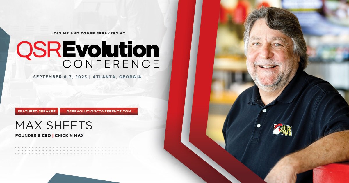 Come join me at the inaugural #QSREvolution Conference this September in Atlanta, where I’ll be discussing what it takes to make it in the industry's most entrepreneurial category. 

See you there!