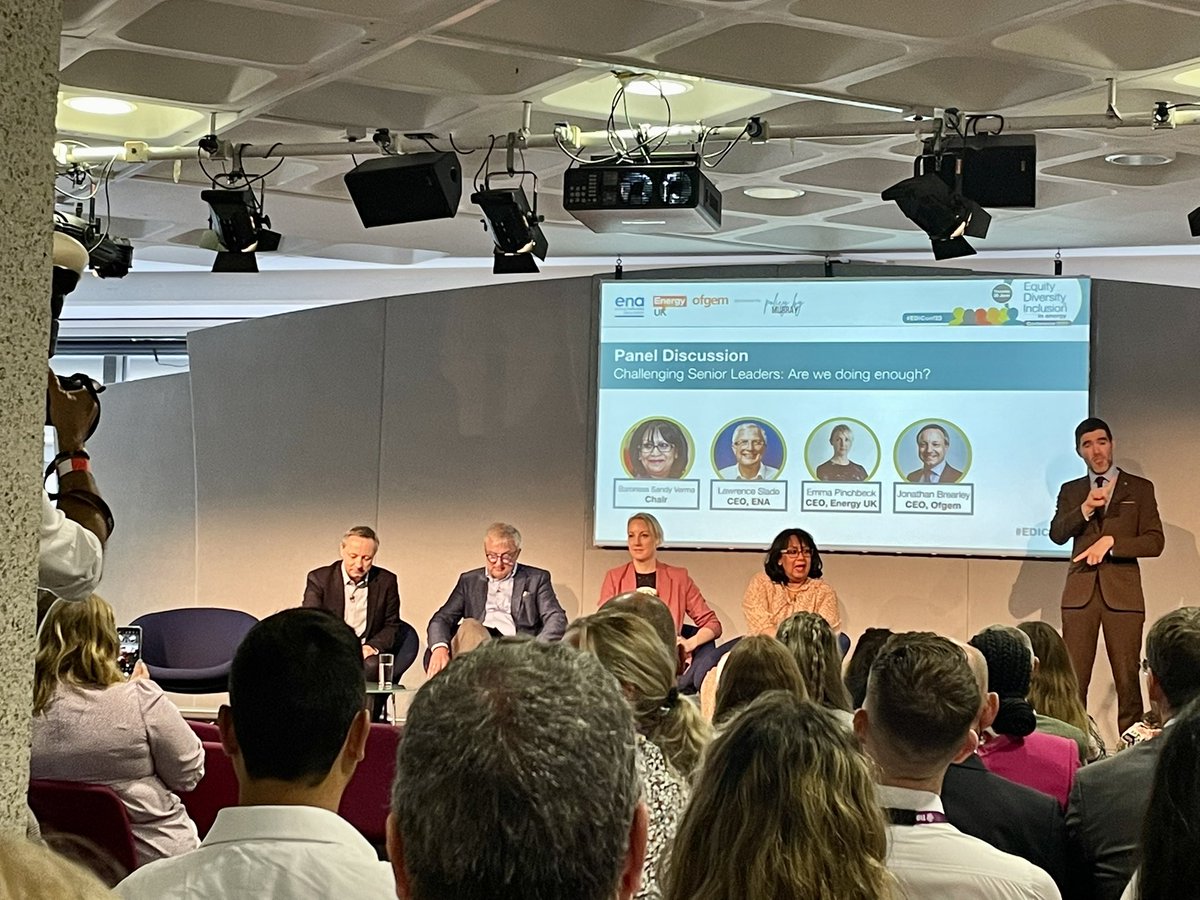 PrideInEnergy's tweet photo. Another fantastic event held by @EnergyUKcomms, @energynetworks & @ofgem #EDIConf23
Great to hear fresh ideas, unique perspectives & personal stories all seeking to move the dial on inclusivity & encouraging everyone to be their authentic selves at work #poweringequality 🏳️🌈🏳️⚧️ https://t.co/NtH2OufePL