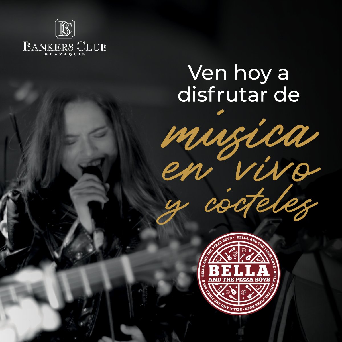 BankersClub_ec's tweet photo. ¡¡Hoy es jueves de socios!! Te esperamos con música en vivo y happy hour desde las 18H00 🥂

#BankersClub https://t.co/IJZXdcPbCV
