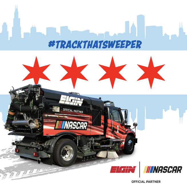 elginsweeper's tweet photo. Counting down to the weekend!  Take a picture of our sweepers at work and upload to your favorite social media outlet. Use the hashtag #TrackThatSweeper for a chance to win some cool swag. https://t.co/JKOROIPN5V
 #NASCAR75 #ElginSweeper #TrackThatSweeper #NASCARChicago https://t.co/Nw7KNWCDJi