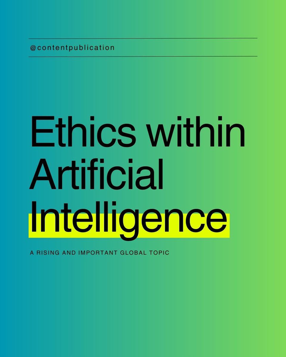 content_pub's tweet photo. Ethics within Artificial Intelligence #contentpublication #artificialintelligence #ai #machinelearning #aiforbusiness #aiethics https://t.co/iHrWjHb2id