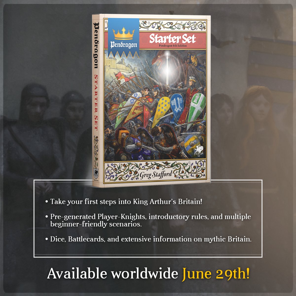 The age of Pendragon is here!

The Pendragon Starter Set is now available!

Draw your sword: buff.ly/432gV8M