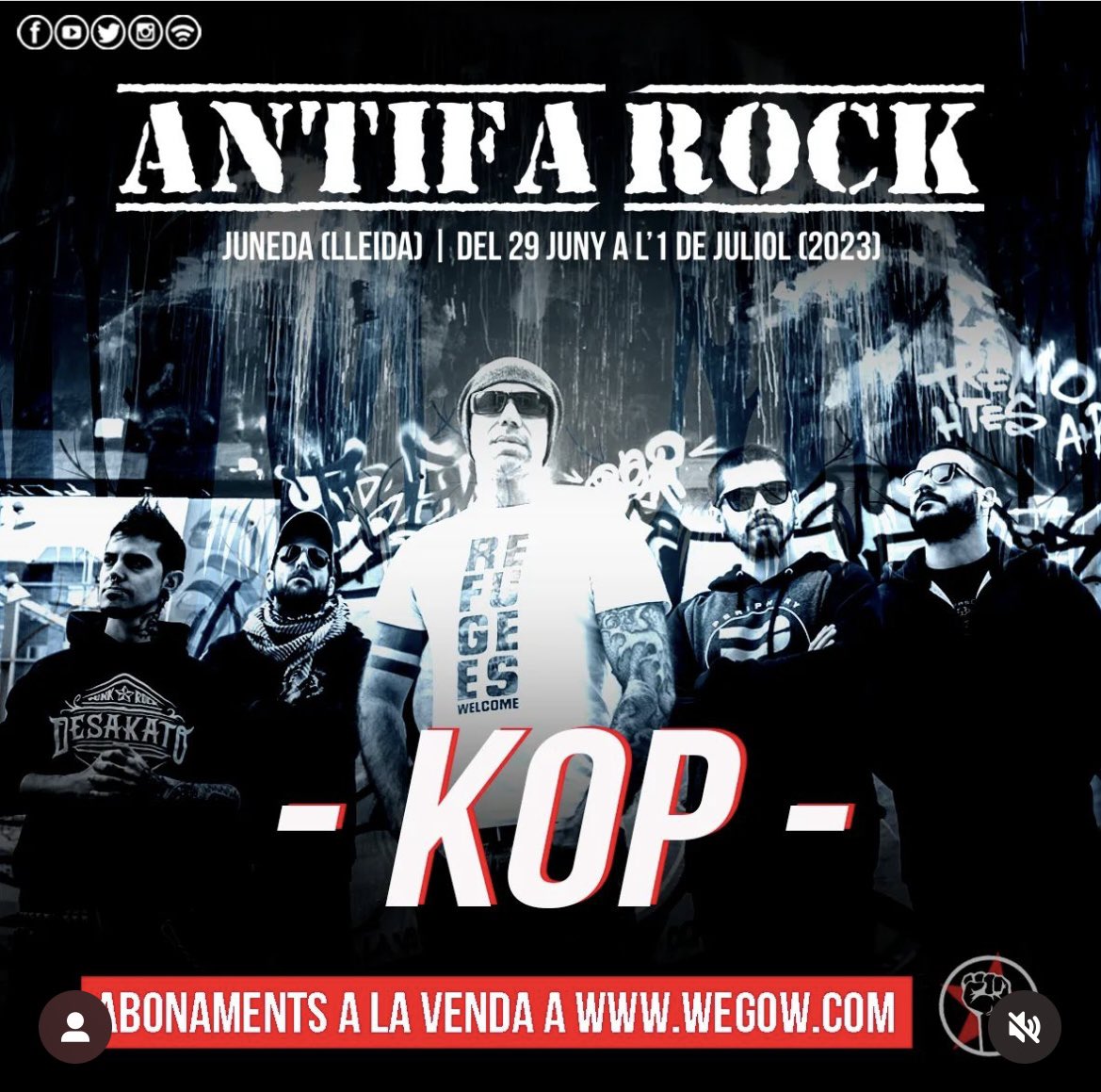 Ja tothom ho sap: demà divendres tornem a Juneda, la Capital Mundial del Punk, en un festival, l'Antifa que serà molt i molt especial per nosaltres i, esperem que també per totes vosaltres. Sin trampa ni cartón, pura actitud! Un KOP més, i ara sí . . . Fins a la Victòria Sempre!!