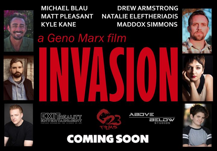 ExitRealityNow's tweet image. CAST ANNOUNCEMENT! Presenting the cast of Exit Reality Entertainment, G23 and Above Below Studios' upcoming thriller, "INVASION"!! 📷📷📷

#shortfilmmaking #production #Invasion #comingsoon #reddigitalcinema #thriller #suspense