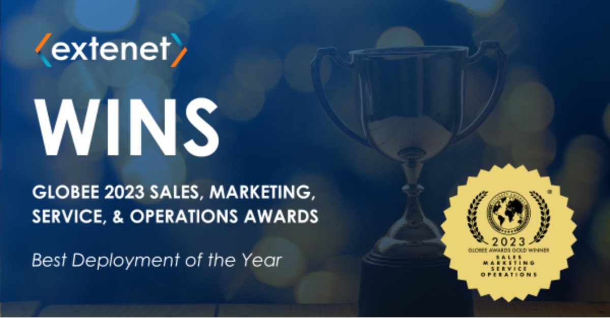 ExtenetSystems's tweet photo. Big news! #Extenet won Gold ๐ for Best Deployment of the Year in the @GlobeeAwards. This highlights our dedication to deliver state-of-the-art digital infrastructure for our partnersโlike @MGMResortsIntl ๐๐
Learn more: https://t.co/P0GTfqXHEy
#MobilityNetworks #hospitality https://t.co/vaTfzJ5dqD