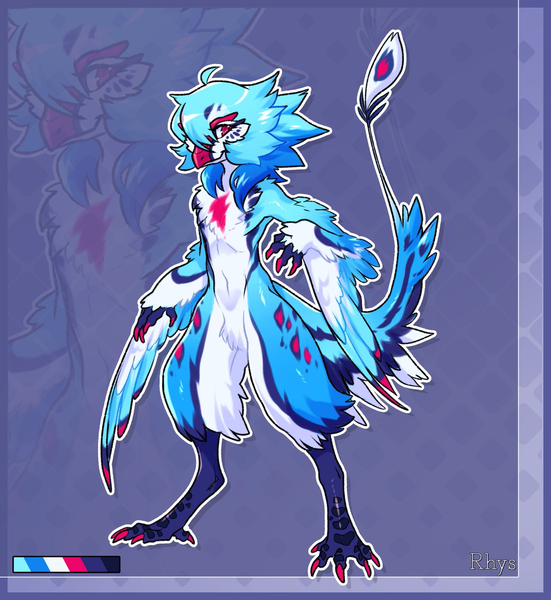 h1bris's tweet photo. @kotomayo2727 This is my boy Rhys! He's a cheerful nevrean guy who likes to attend to carnivals and have a good time, he's 24 y/o (in human years). He is an extrovert and easygoing dude overall. https://t.co/sHgQfwqTQT
