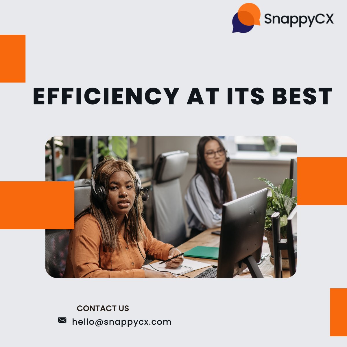 TheSnappyCX's tweet image. We take your business processes seriously! At SnappyCX, we ensure prompt service management and assurance with an initial response SLA of just 20 minutes from the moment your request lands on our helpdesk. 
#EfficiencyAtItsBest #CustomerSatisfaction