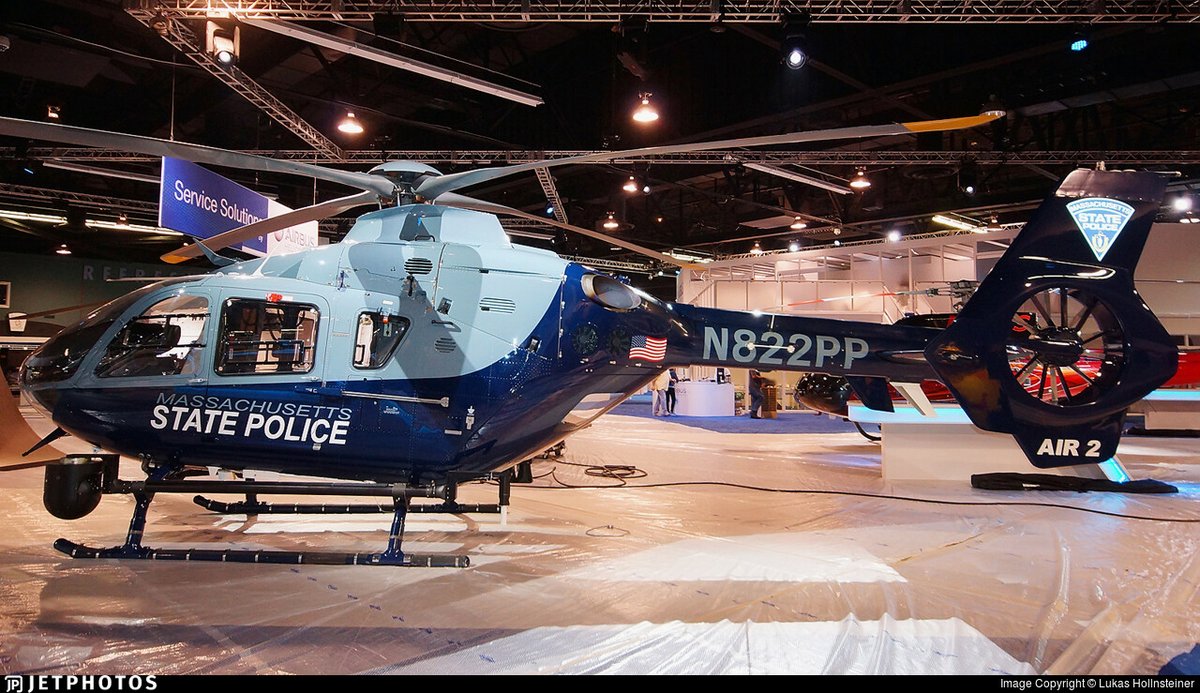 #PlaneAlert ICAO: #AB399C Tail: #N822PP Flt: #N822PP 
Owner: #MassachusettsStatePolice
Aircraft: #Eurocopter EC135 T2
2023/06/29 12:20:02
#EC35 #PoliceSquad #TheCops #CopperChopper mass.gov/orgs/massachus… 
globe.adsbexchange.com/?icao=AB399C&s…