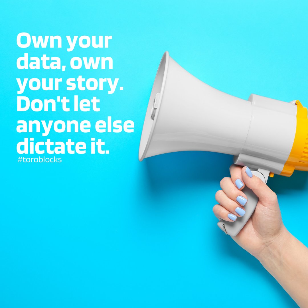 toroblocks's tweet photo. "Own your data, own your story. Don't let anyone else dictate it." #DataOwnership #TakeCharge #toroblocks #toroprotect https://t.co/25RVBs7Su9