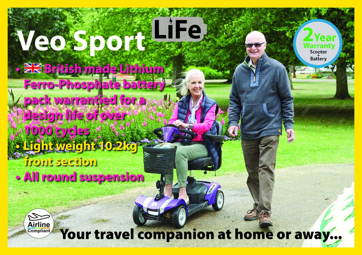 The Veo Sport LiFe from Rascal Mobility is your perfect travel companion this summer. Perfect for home or away travelling &amp; airline compliant. Test drive at your nearest Rascal Mobility Dealer.