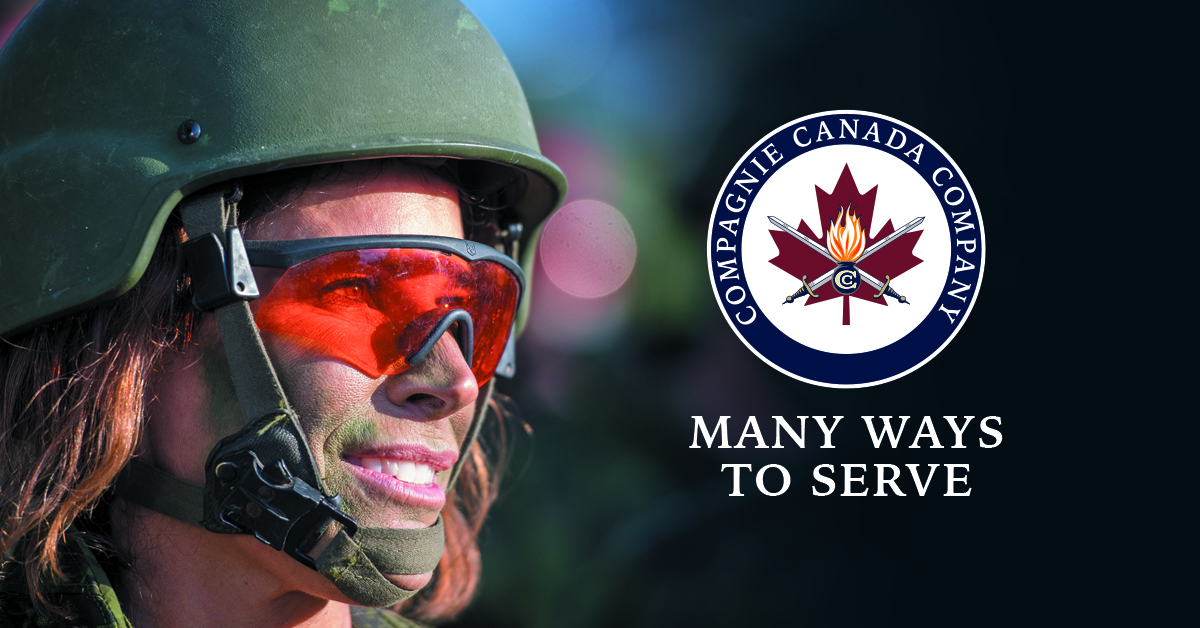 Canada_Company's tweet photo. Members of the military give so much to be of service to Canada.

Through our expansive network of community &amp; business leaders, we create opportunities for military personnel to connect, access key services &amp; ensure they’re recognized for their contributions.

#ManyWaysToServe https://t.co/9QsHe49h2x