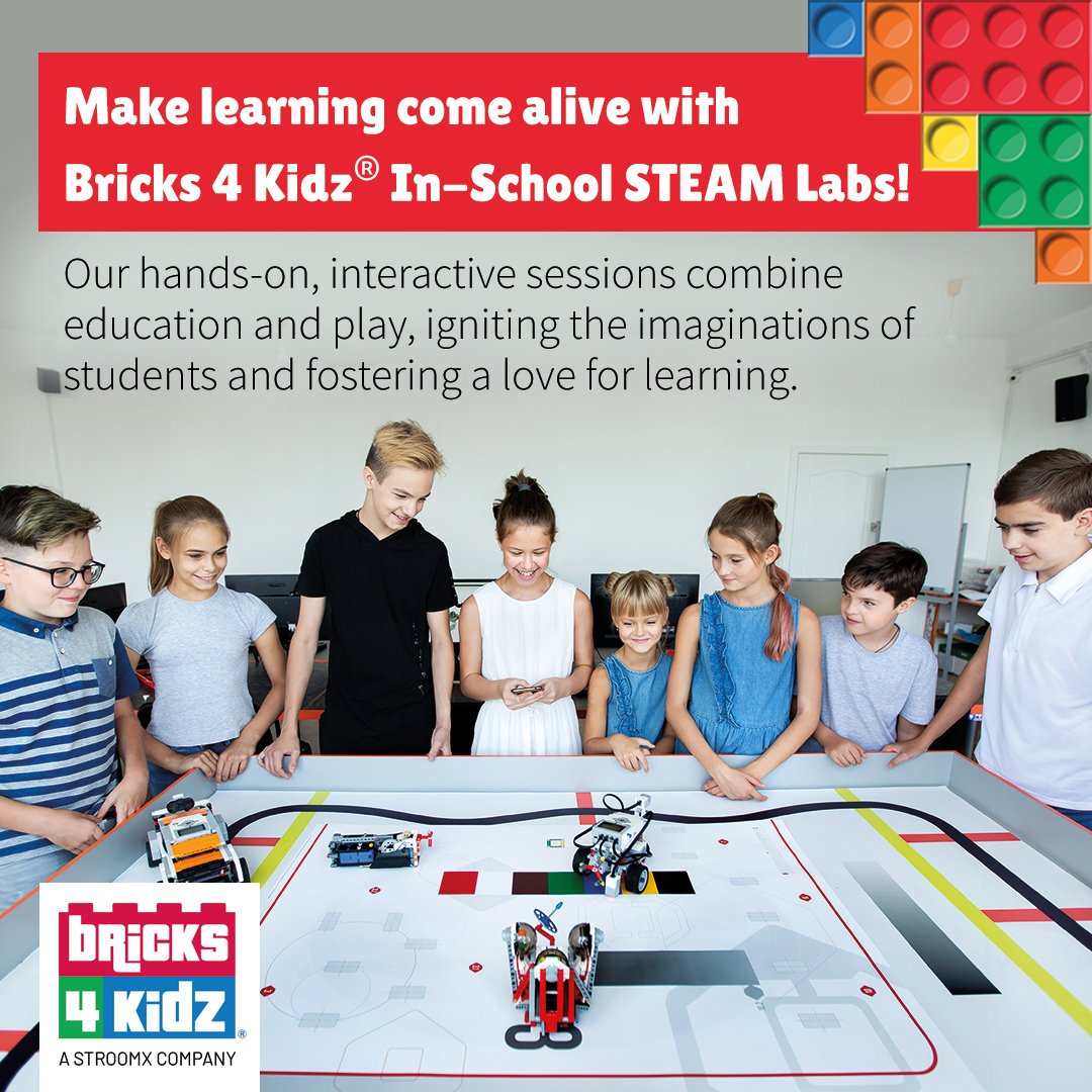 Calling all educators! Elevate your lessons with Bricks4Kidz In-School STEAM labs. Watch as your students dive into STEAM concepts, problem-solving, and teamwork while having a blast with LEGO® bricks. Explore the possibilities