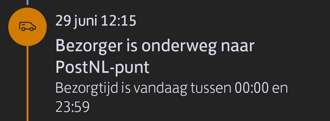 awkwardishannah's tweet photo. Ik weet dat mensen vaak zeuren over dat de tijden tussen wanneer een pakketje bezorgd kan worden lang is maar dit slaat wel een beetje alles https://t.co/jKkicWzW5t