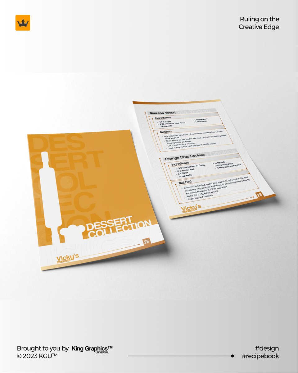 BobgaHermann's tweet photo. We designed a recipe book for the talented Cook, Mme. Tambe Victorine. It's colorful, modern, and easy to follow. You'll love her dishes! 
Check out some of the pages in our stories, and as always, Stay creative!

 #design #recipebook #vickycooks https://t.co/6f8pIHoJvX