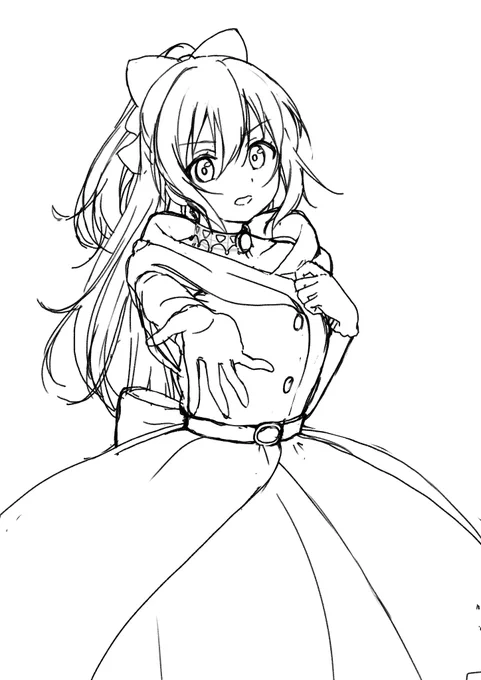 せっかくだからお絵描き過程見てってイメージ→ラフ→カラーラフ→完成 
