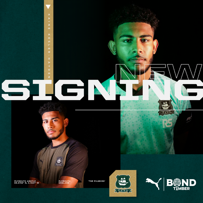 Argyle's tweet photo. 🖊️ Argyle have signed Kaine Kesler-Hayden on a season-long loan from Aston Villa. Welcome, Kaine!

#pafc